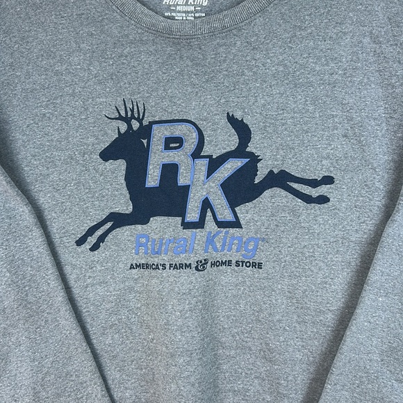 Rural King Men’s Crewneck Sweater Gray Size Medium - Picture 5 of 10